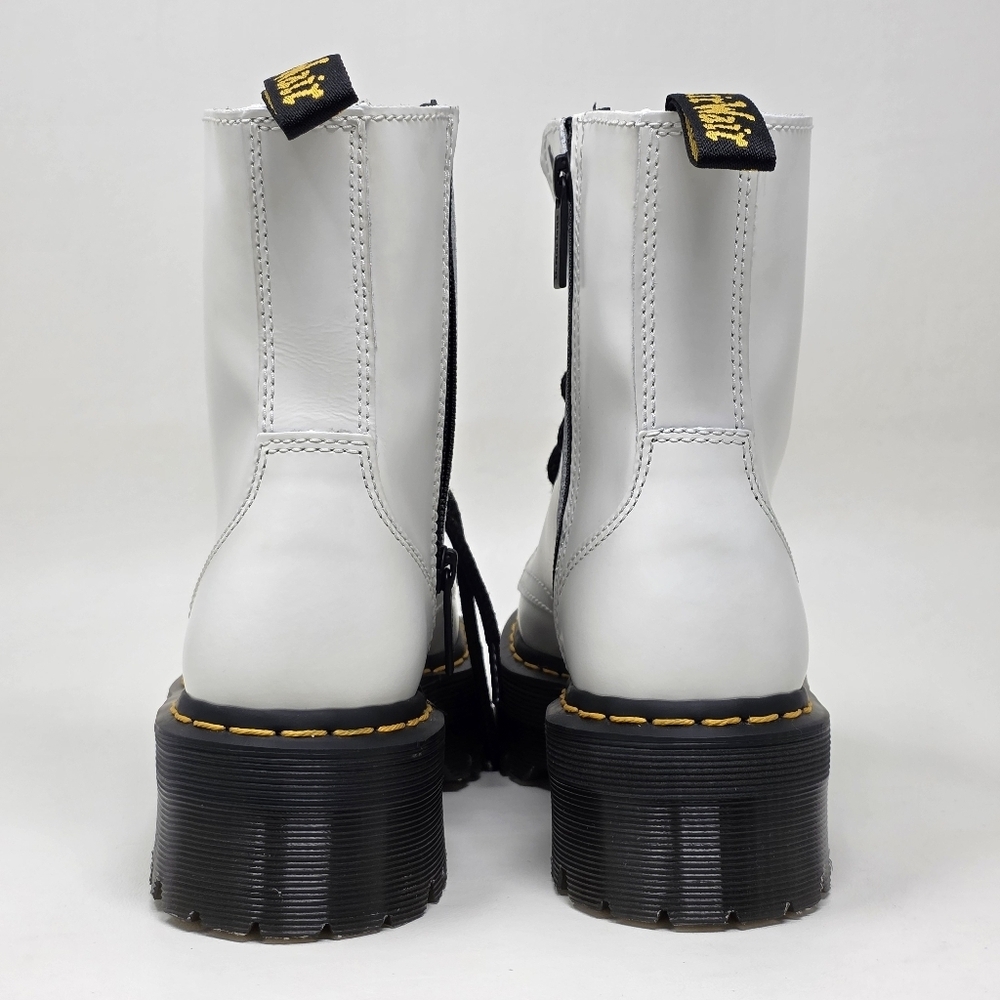Dr Martens Jadon White Leather Ankle Platform Boots Men Size US 6 Women 7 New - Picture 5 of 11